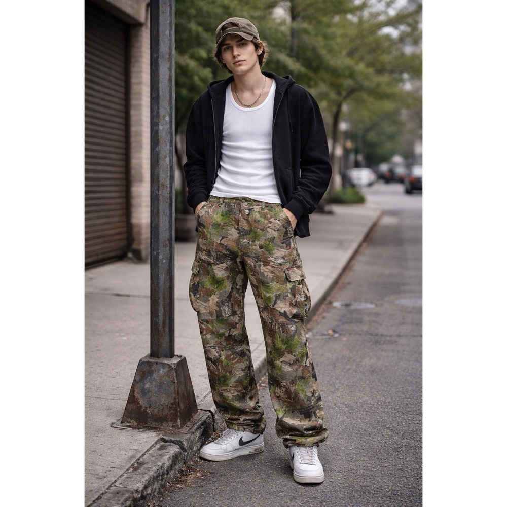 Vintage Transition Camo Double Knee Cargo Pants‎ USA Made Y2K Gorpcore Mens XL